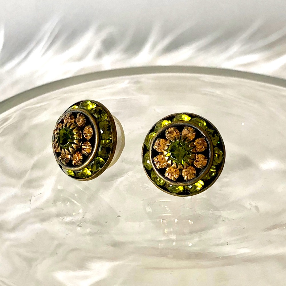 Vintage inspired rhinestone earrings